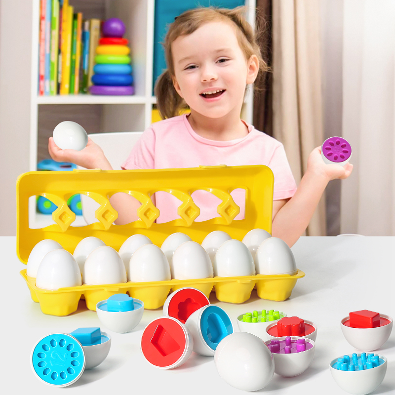 Montessori Shelf Toy - مسامير البيض ثلاثية الأبعاد لغز مونتيسوري