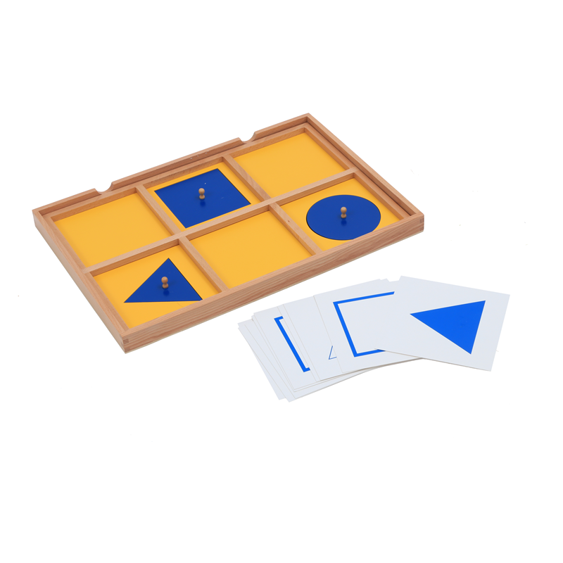 Montessori Shelf Toy - ألعاب مونتيسوري الحسية، صينية عرض هندسية