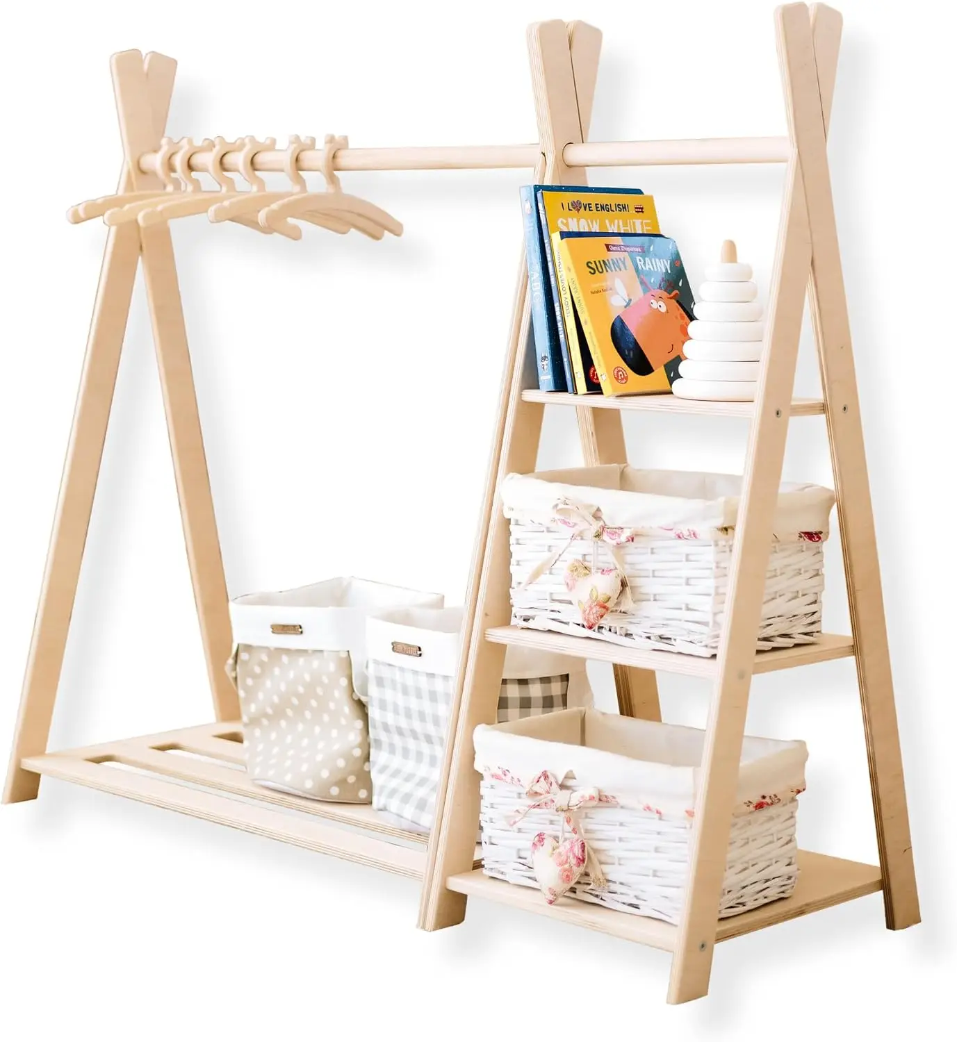 Montessori Shelf Toy - خزانة ألعاب + خزانة ملابس مونتيسوري،