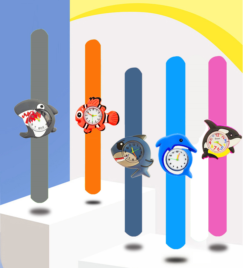 ساعات كرتون دلافين قرش للأطفال - مراجعة Kids Educational Watch وسعره