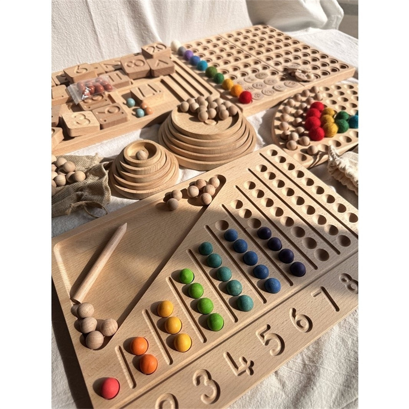 ألعاب حسية خشبية مونتيسوري ، خ - مراجعة Montessori Shelf Toy وسعره