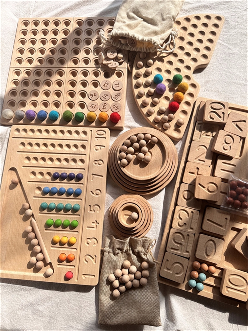 ألعاب حسية خشبية مونتيسوري ، خ - مراجعة Montessori Shelf Toy وسعره