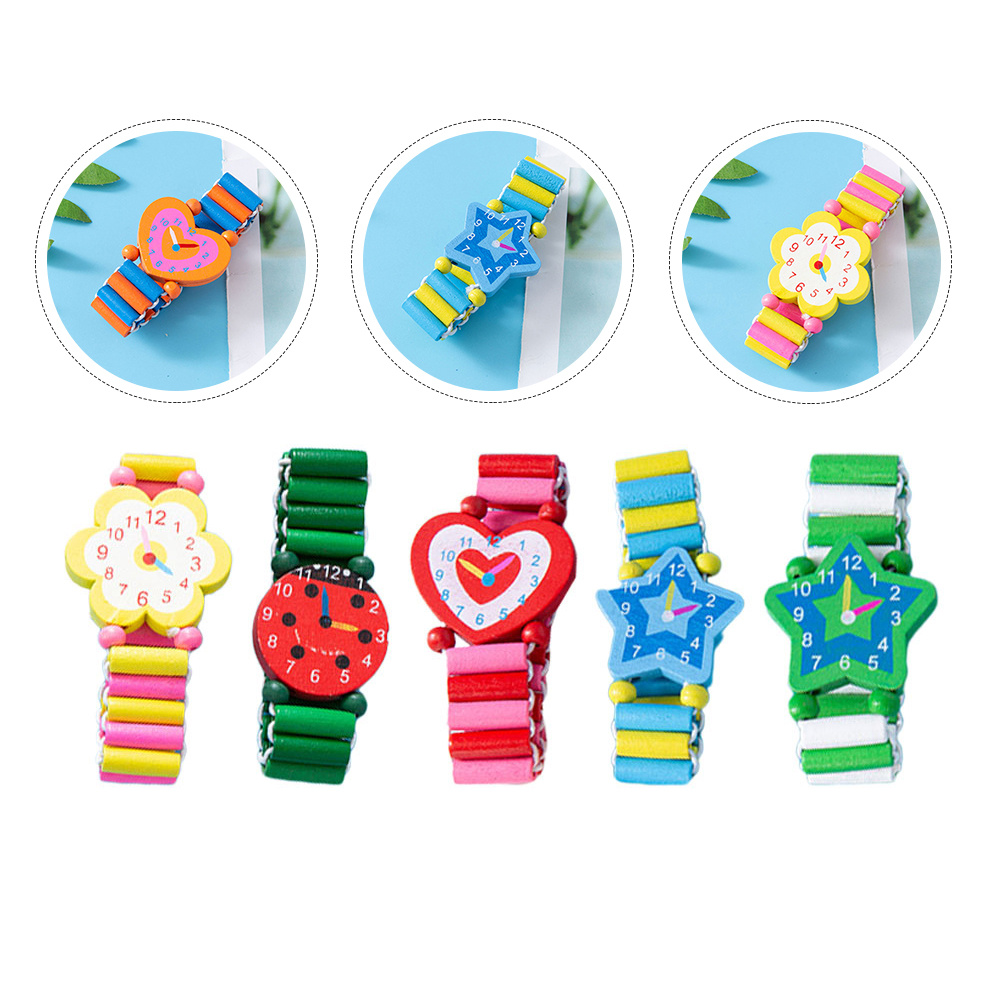 5 قطع الأطفال الملونة سوار الس - مراجعة Kids Educational Watch وسعره