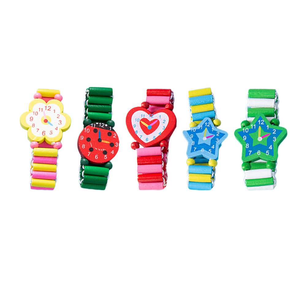 5 قطع الأطفال الملونة سوار الس - مراجعة Kids Educational Watch وسعره
