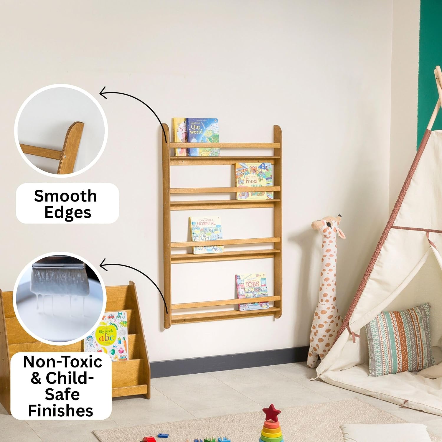 رف كتب مونتيسوري للحائط، منظم  - مراجعة Montessori Shelf Toy وسعره