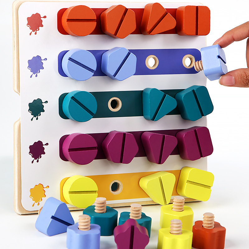 الأطفال خشبية المسمار الجوز ال - مراجعة Montessori Shelf Toy وسعره