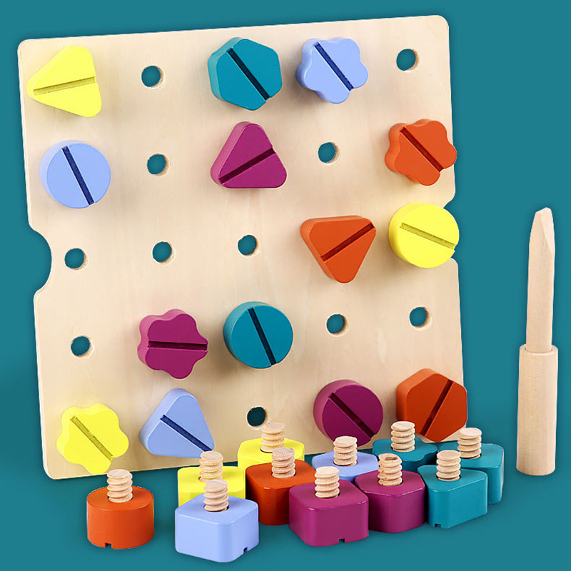 الأطفال خشبية المسمار الجوز ال - مراجعة Montessori Shelf Toy وسعره