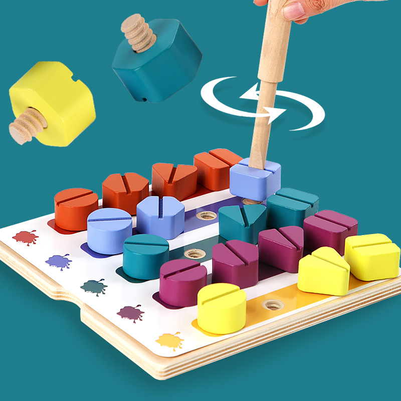 الأطفال خشبية المسمار الجوز ال - مراجعة Montessori Shelf Toy وسعره