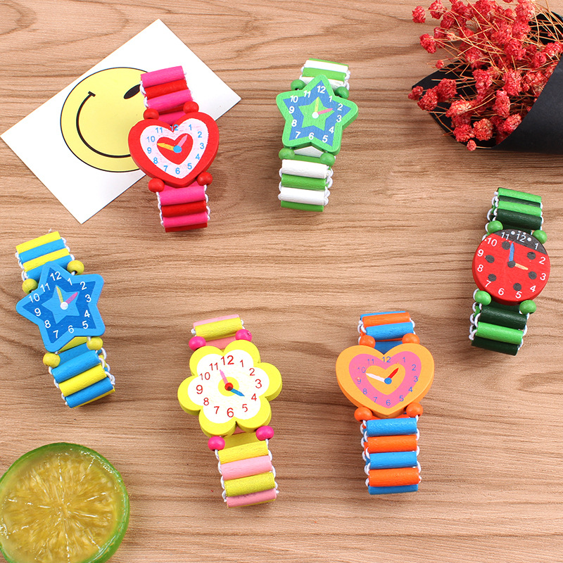 3 قطعة/الوحدة المعصم خشبية لطي - مراجعة Kids Educational Watch وسعره
