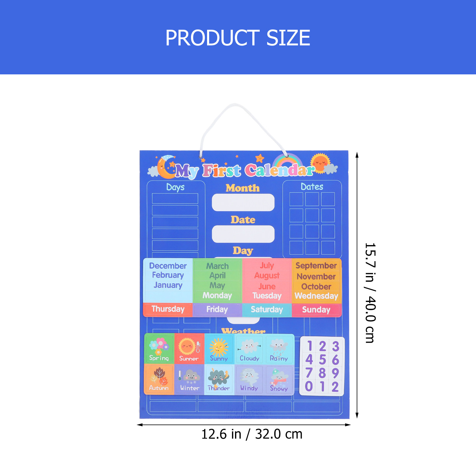 تقويم طقس إنجليزي للتعليق على  - مراجعة Kids Education Center وسعره