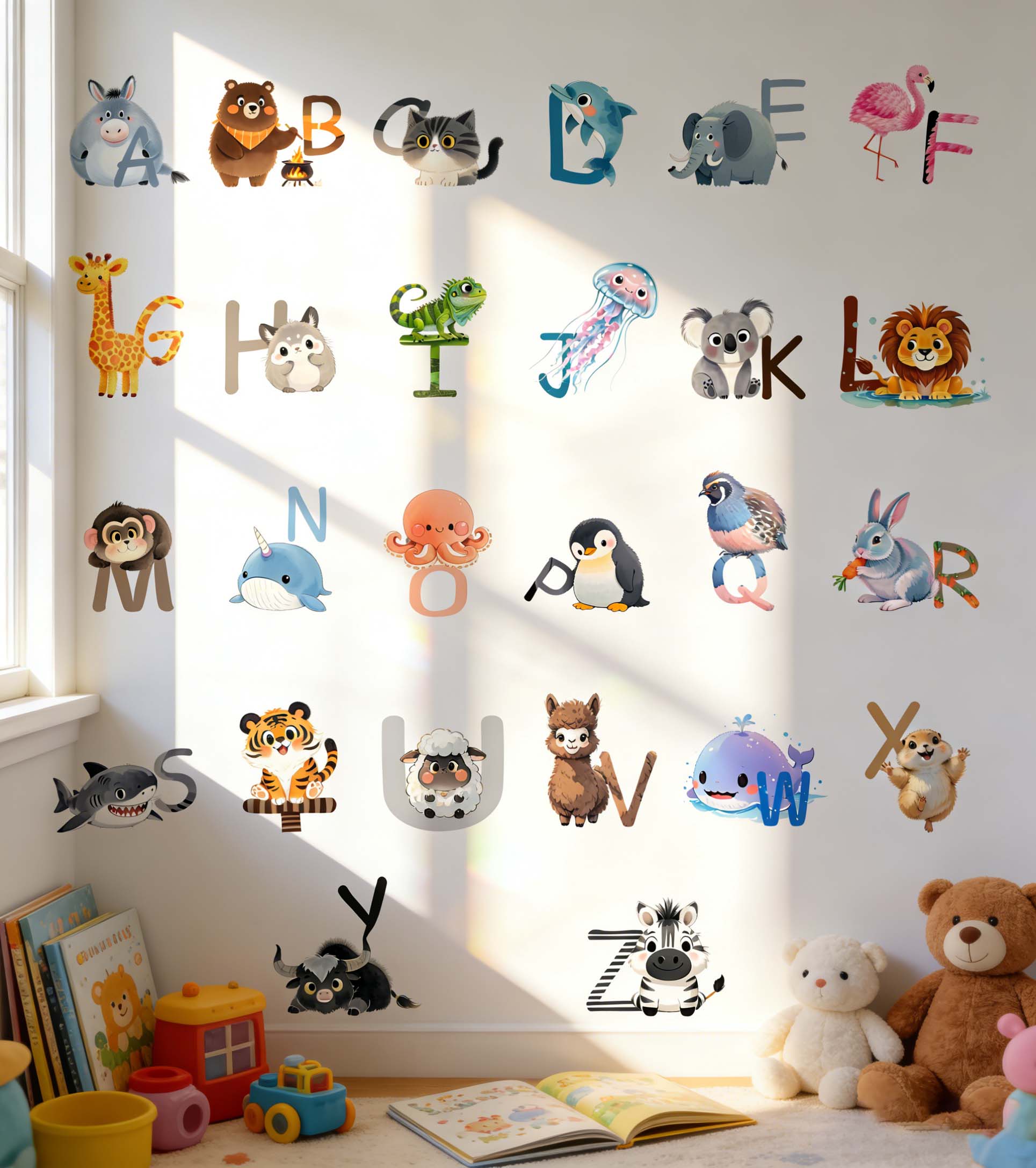 ملصقات جدارية للأبجدية الإنجلي - مراجعة Kids Education Center وسعره