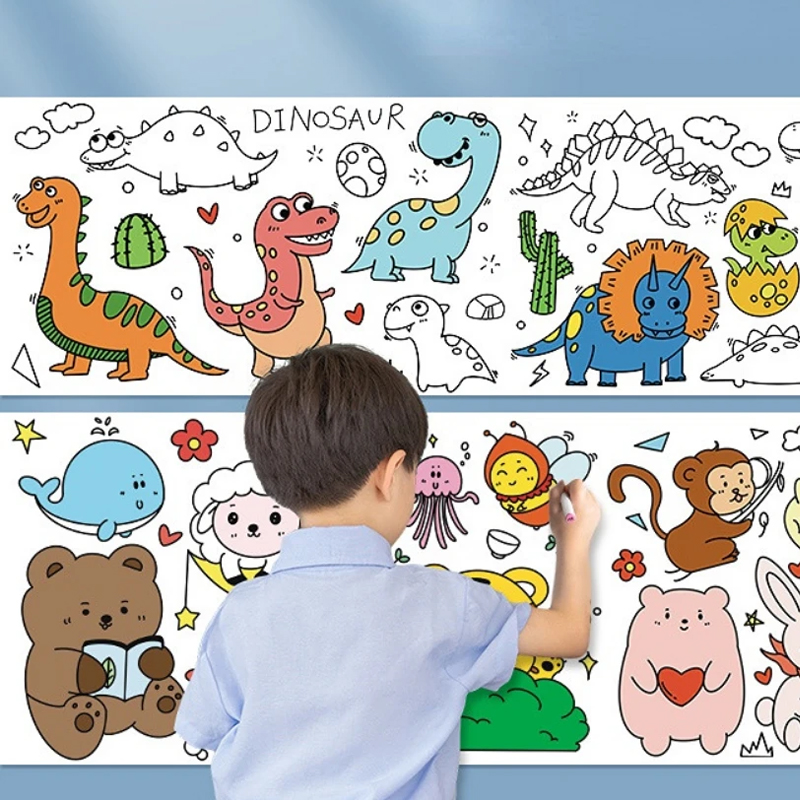 لفة ورق تلوين لاصق للأطفال ، ل - مراجعة Kids Education Board وسعره