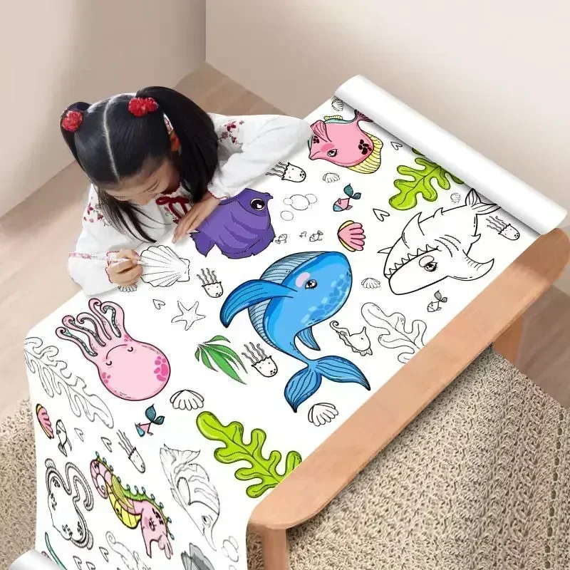 لفة ورق تلوين لاصق للأطفال ، ل - مراجعة Kids Education Board وسعره